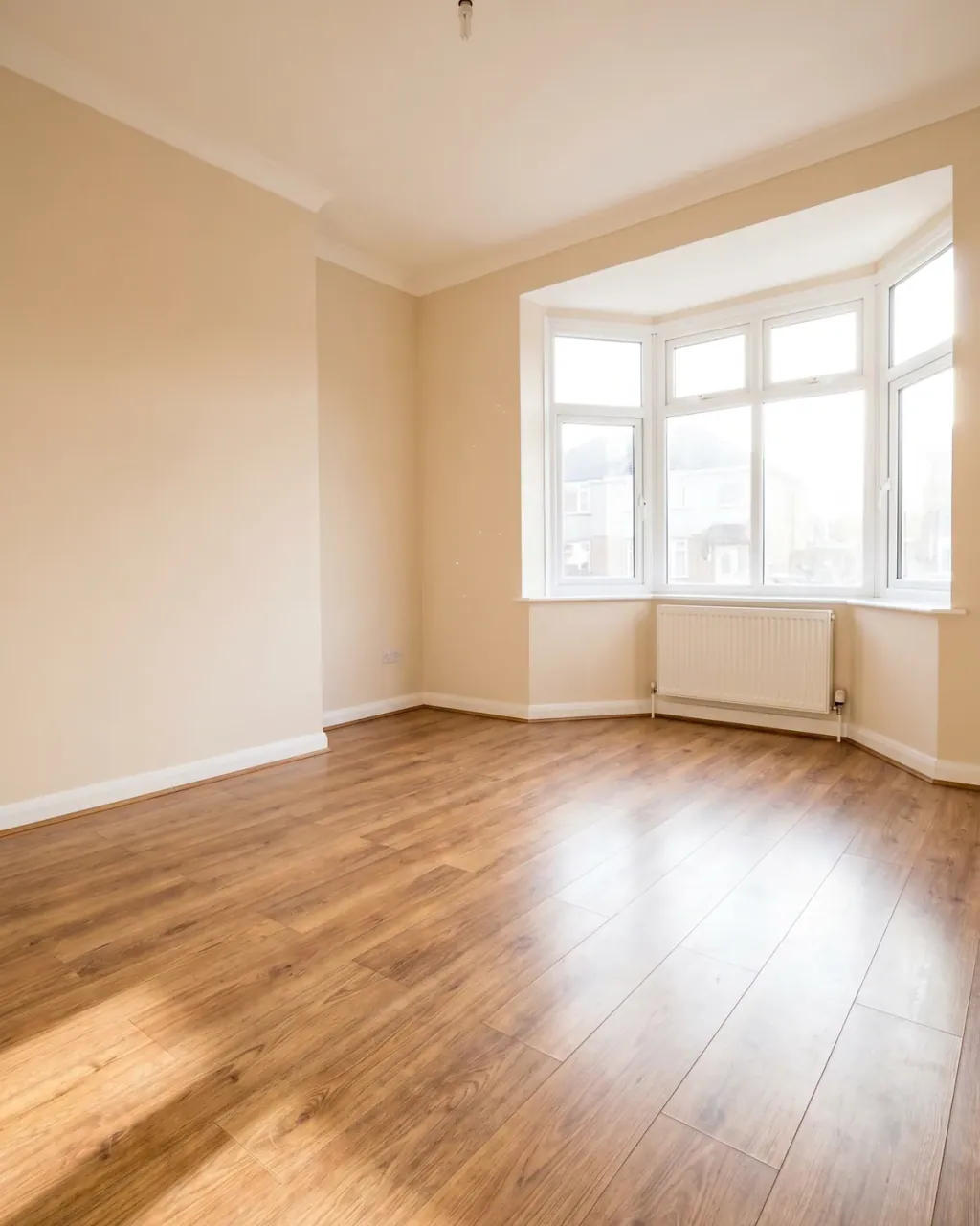 A bright Birmingham living room, cleaned and ready for the next tenant